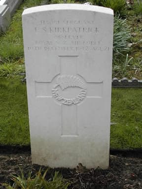 Photograph of gravestone of Samuel Kirkpatrick