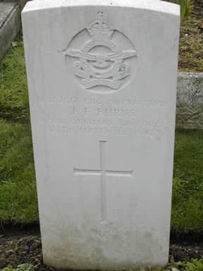 Photograph of gravestone of John Francis Burns