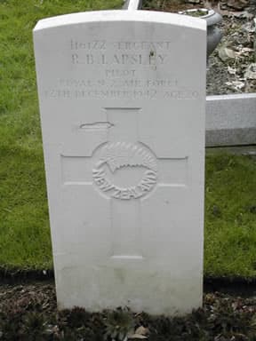 Photograph of gravestone of Robert Balfour Lapsley