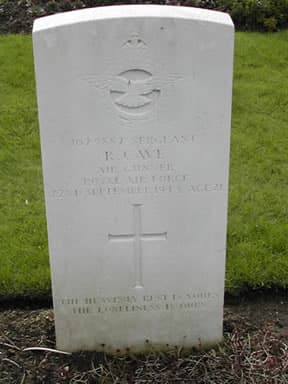 Photograph of gravestone of Ronald Cave