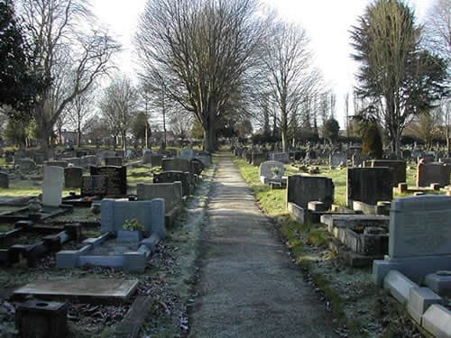 Photograph of part of Southam Road Cemetery