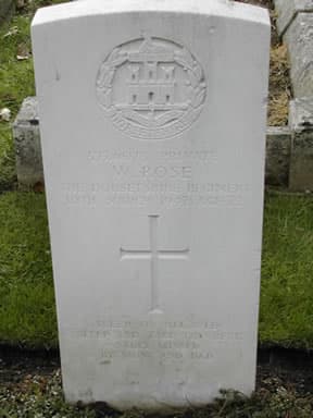 Photograph of gravestone of Walter Rose